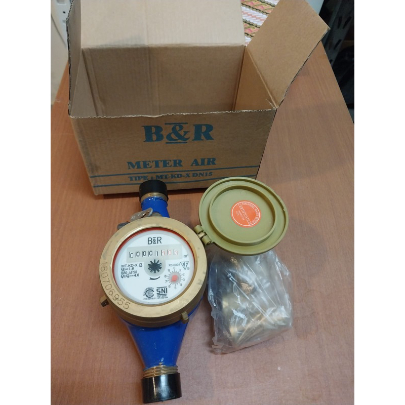 Jual Water Meter/ Meteran Air B&R MT-KD-X 1/2 Inchi | Shopee Indonesia