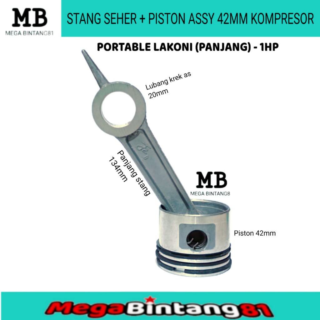 Jual Paket Seher Piston Stang Kompresor Angin Portable Hp Panjang Shopee Indonesia