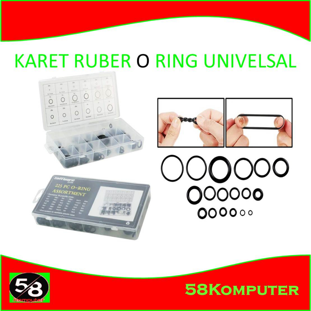 Jual Taffware Karet Rubber O Ring Universal Seal Tightening Pcs Set Kotak Segel