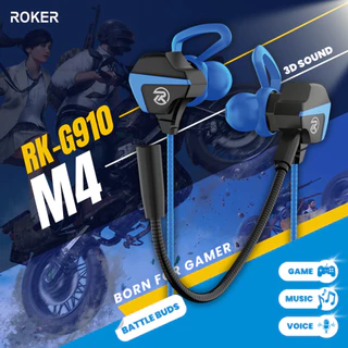Earphone / Headset Gaming Roker M4 RK-G910 Extreme Bass