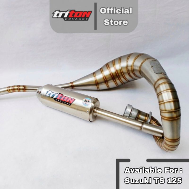 Jual Triton Exhaust Knalpot Racing Suzuki Ts Bahan Stenles Original Garansi Seumur Hidup