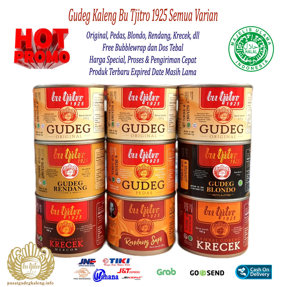 Jual PROMO GUDEG KALENG BU TJITRO ALL VARIAN ll SAMBAL KRECEK ll KRECEK ...