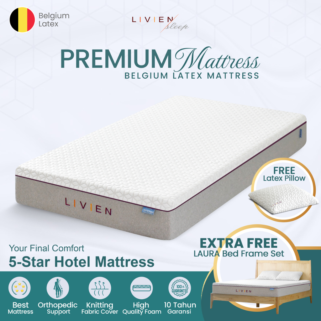 Jual Kasur Latex, Matras Latex, Livien Latex Mattress Belgium Premium