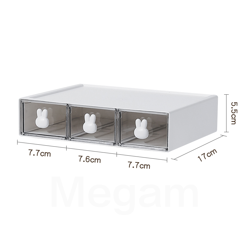 Jual Megam Rak Laci Susun Akrilik Organizer Meja Rak Transparan Head ...