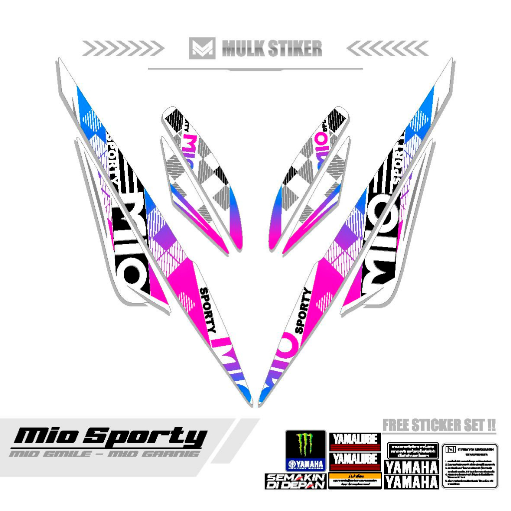 Jual STRIPING MIO SPORTY MOTIF 50 / STICKER MIO SMILE / STIKER URBAN ...