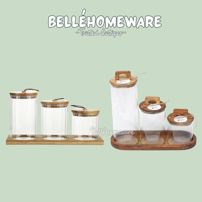 Jual Seri Kayu Coco Set Toples Kaca Toples Kayu Lebaran Informa