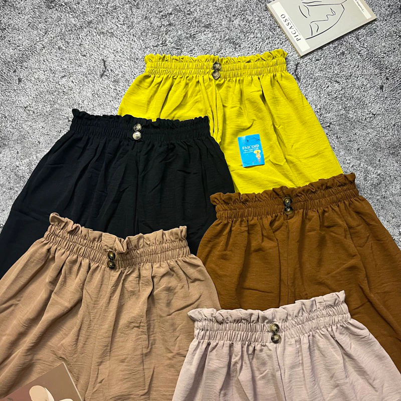 Celana Kulot Crinkle Airflow Highwaist Premium