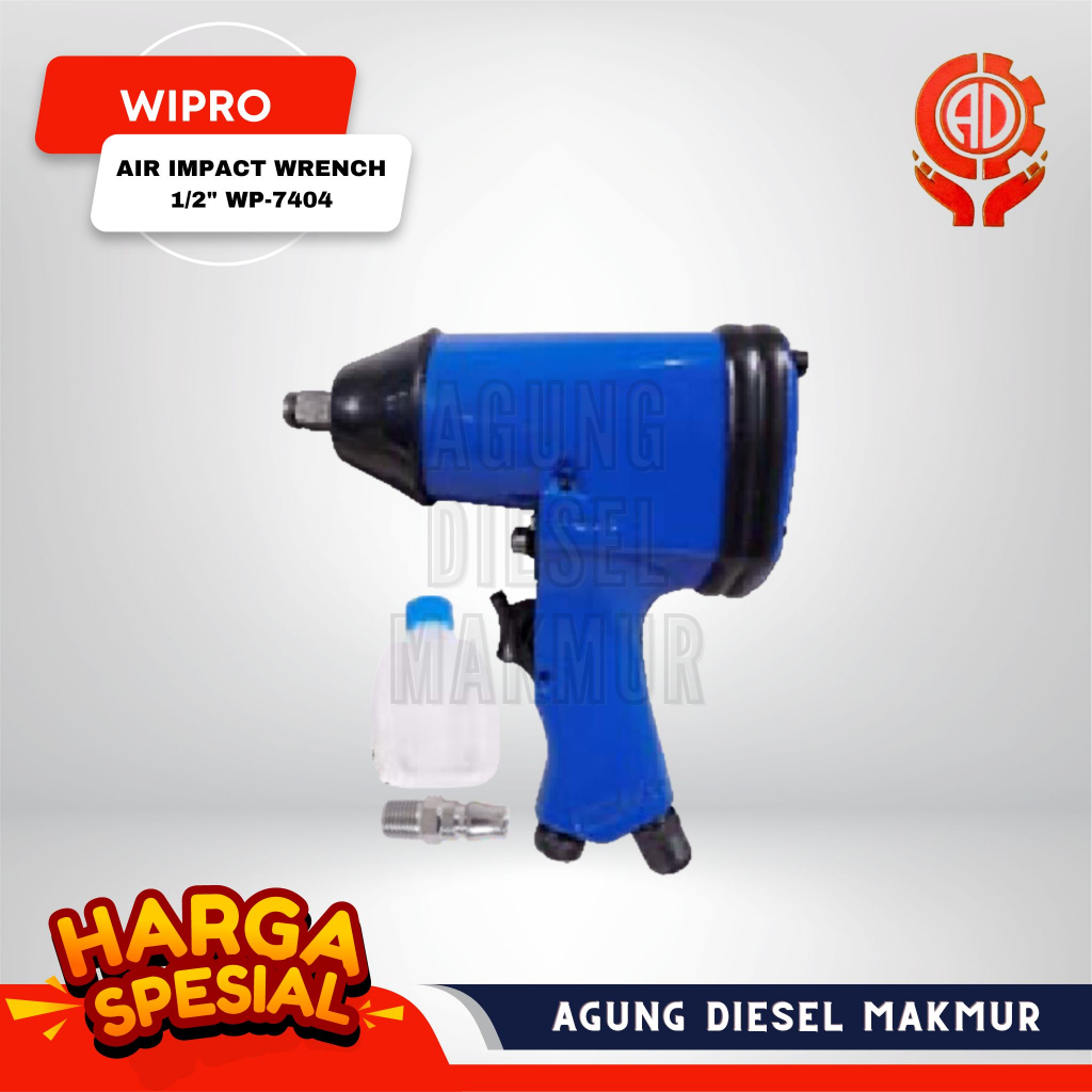 Jual Wipro Air Impact Wrench Alat Buka Baut Roda Ban Angin 1/2" WP 7404