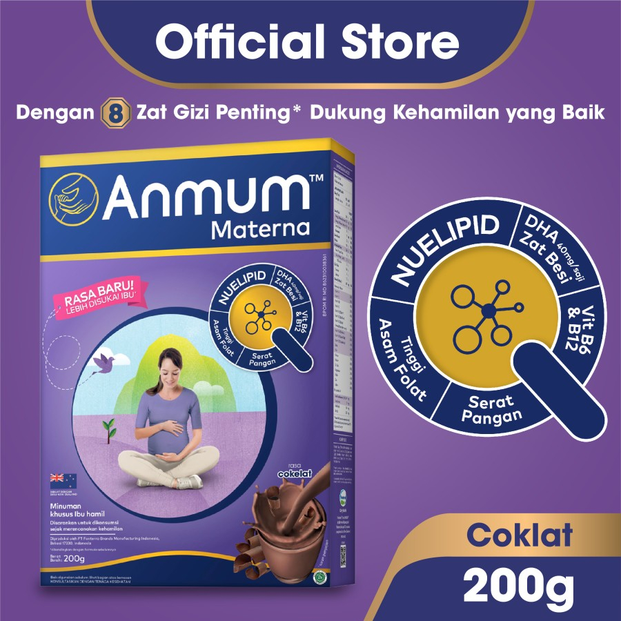 Jual Anmum Materna Susu Bubuk Cokelat, Vanilla Delight, Strawberry