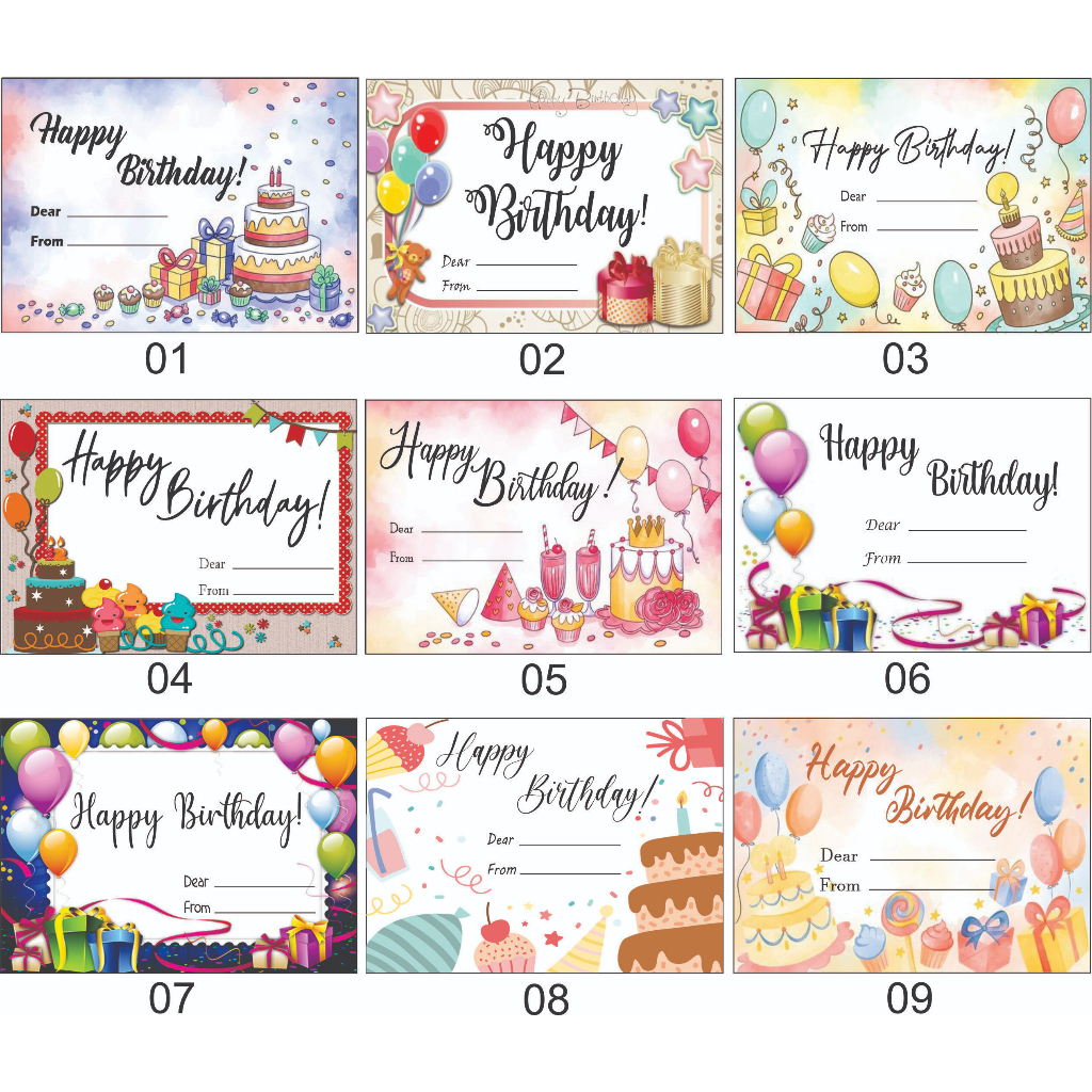 Jual Kartu Ucapan Happy Birthday Atau Stiker Ulang Tahun Congratulation