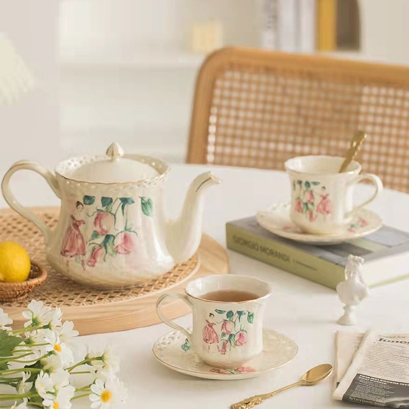 Jual Liam Tea Cup Kettle / Teko Cangkir Gelas Teh Kopi Keramik Eropa ...