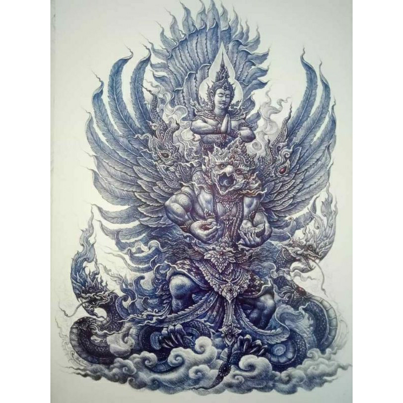 Jual Hiasan Dinding Lukisan Cetak Garuda Wisnu Kencana Gwk Plus Bingkai Ukuran Shopee