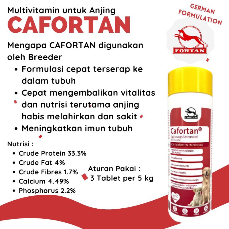 Jual Cafortan Vitamin Suplemen Anjing (90 gr) | Shopee Indonesia