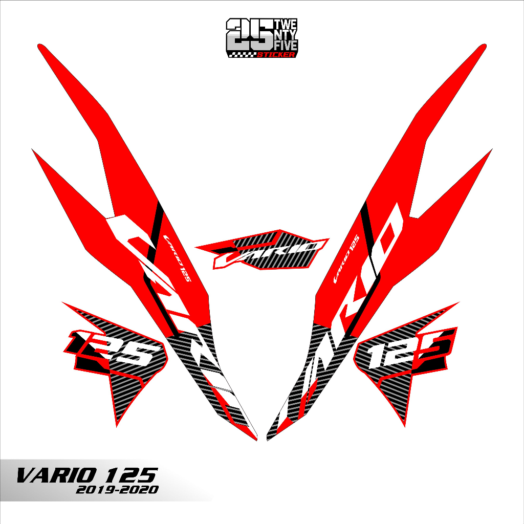 Jual STRIPING VARIO 125 NEW/VARIO 125 i/CLICK 125 i/STIKER VARIO 125