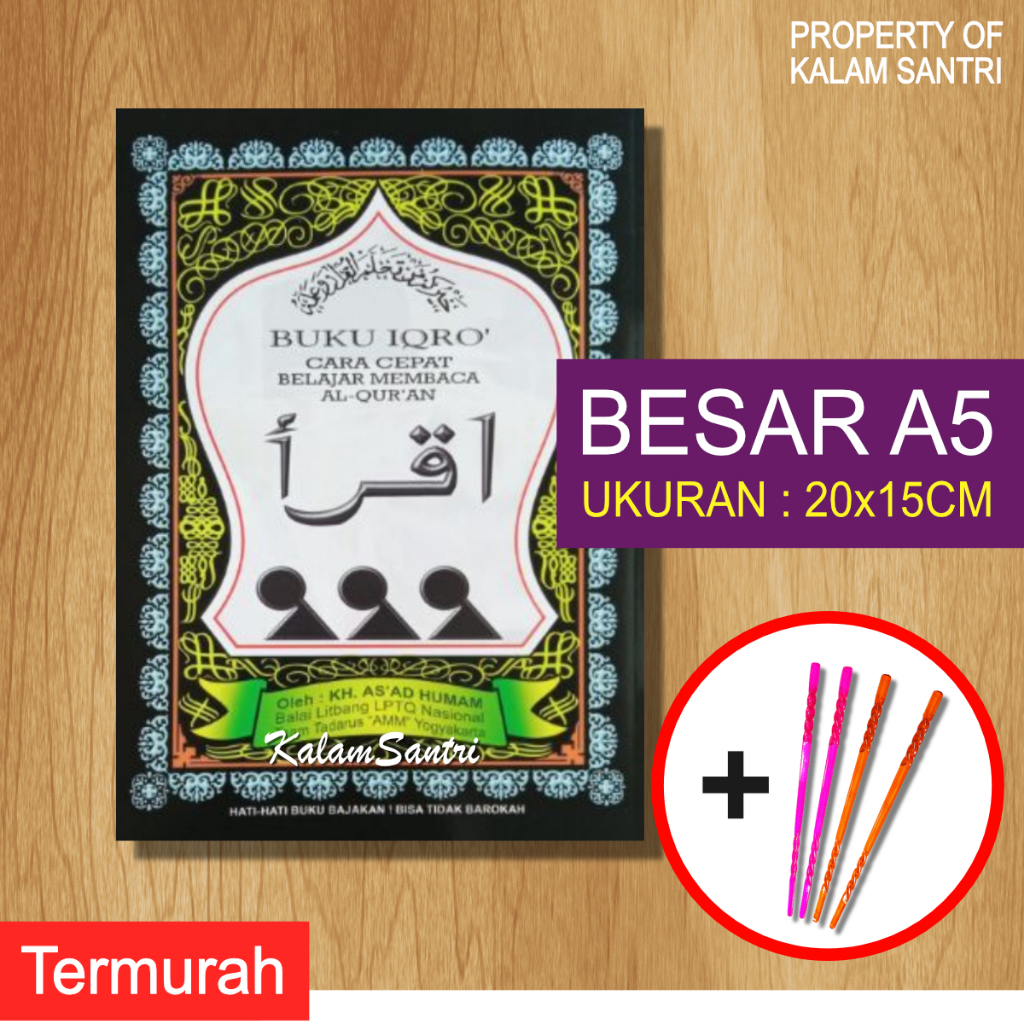 Jual Iqro Besar Lengkap 6 Jilid KS01 Buku Iqra Anak Ikro 1 Sampai ...