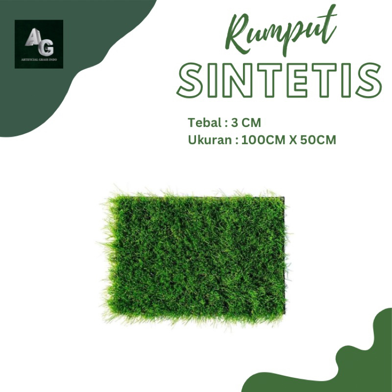 Jual KARPET RUMPUT SINTETIS SWISS 100X50CM TEBAL 3CM | Shopee Indonesia