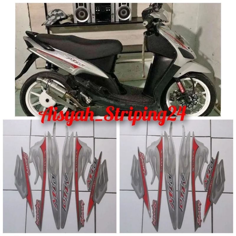 Jual STIKER STRIPING LIS BODY MIO SPORTY TAHUN 2006 MIO API WARNA ...
