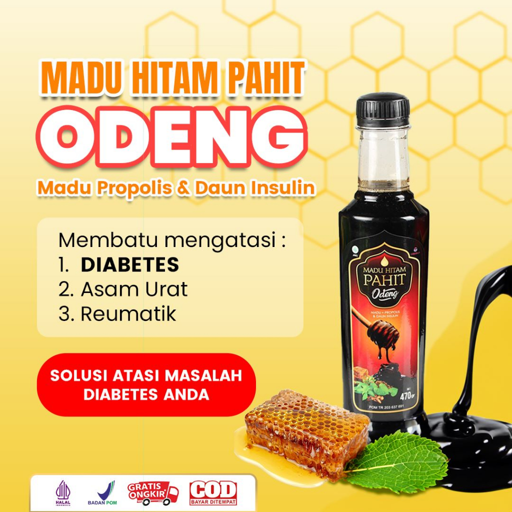 Jual Madu Hitam Pahit Spesial Odeng El Medinah | Madu Propolis Plus ...