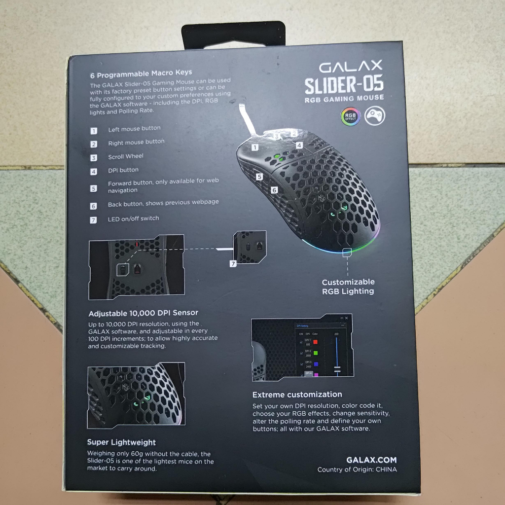 Jual GALAX SLIDER-05 Wired Gaming Mouse RGB Ergonomic | Shopee Indonesia