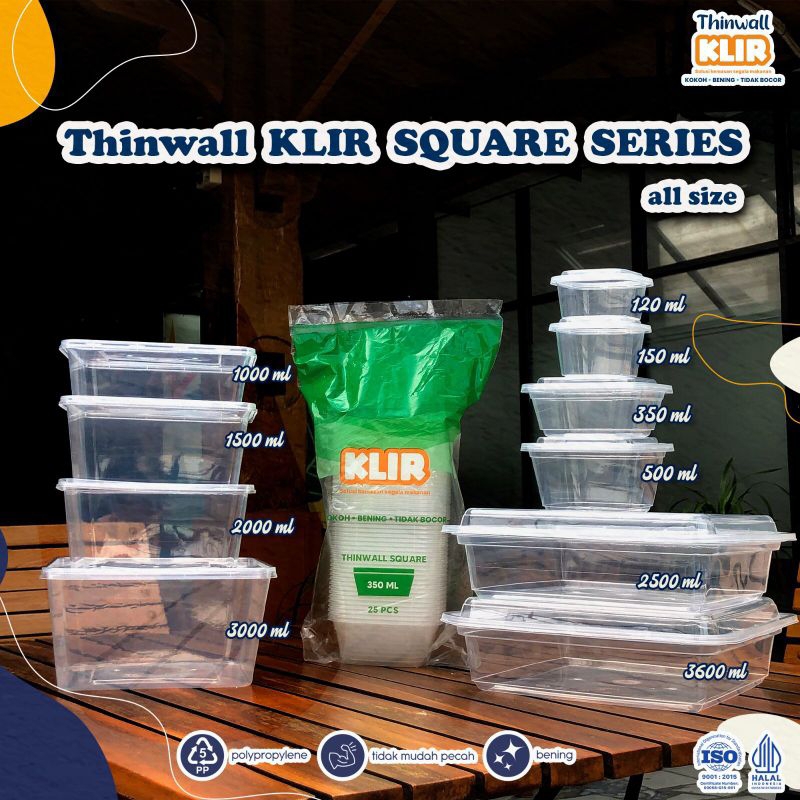 Jual Thinwall 350 ml SQ / Container 350ml SQ / Box 350 ml 1 Roll 25 pcs ...
