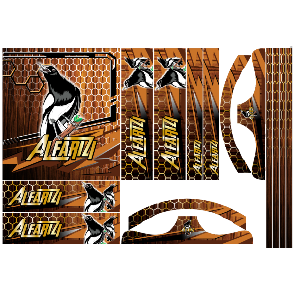 Jual STICKER DECAL SANGKAR BURUNG / stiker KANDANG KOTAK || MOTIF KACER