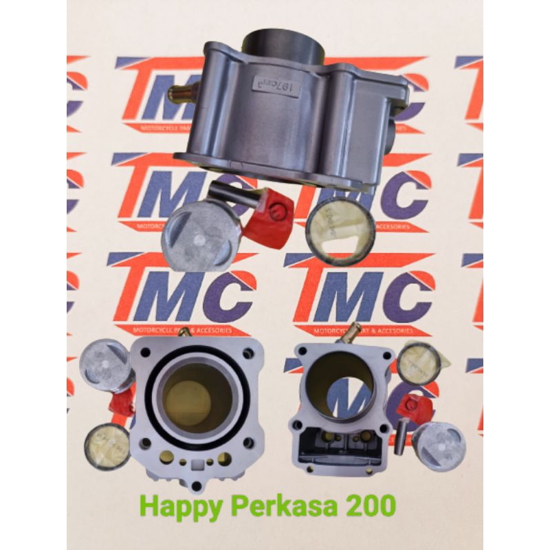 Jual Cylinder blok piston motor Roda Tiga Happy Perkasa 200Cc dan TOSSA ...