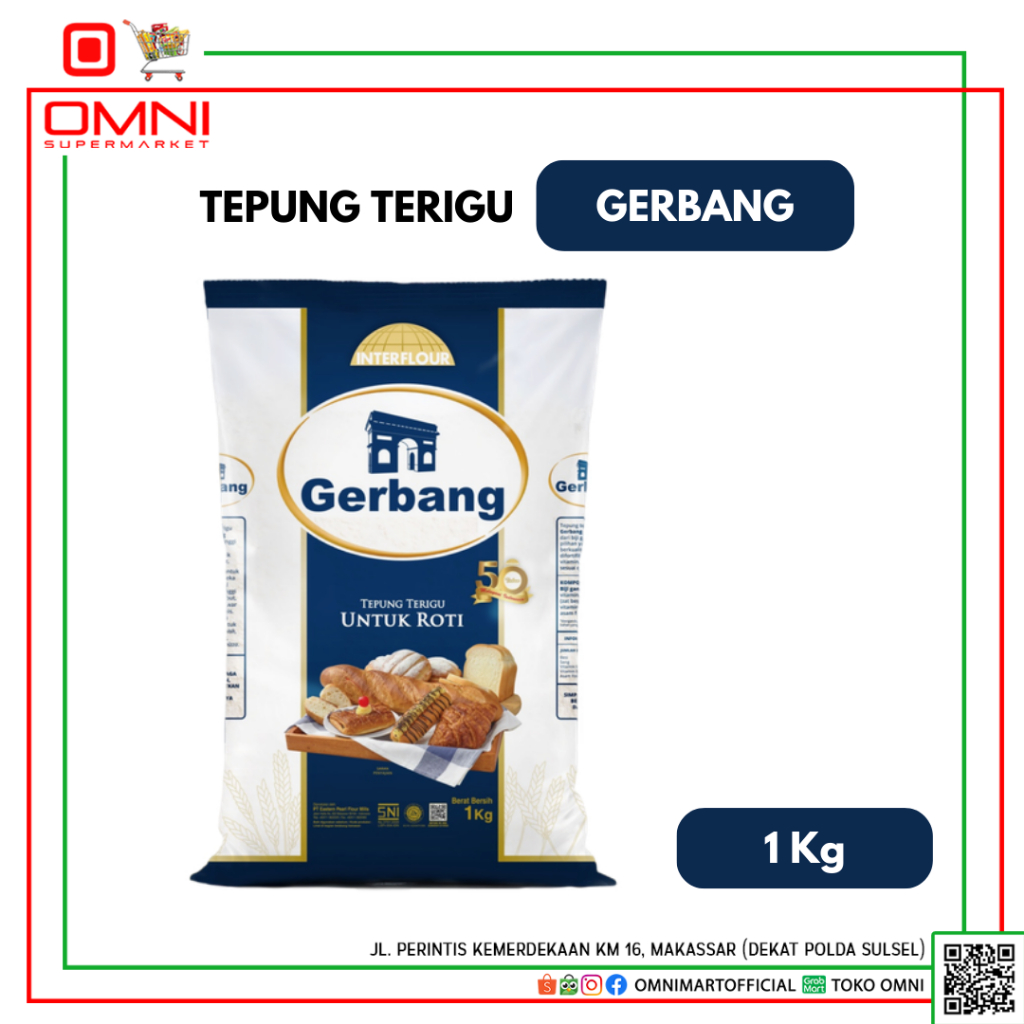Jual TEPUNG TERIGU GERBANG 1 KG | Shopee Indonesia