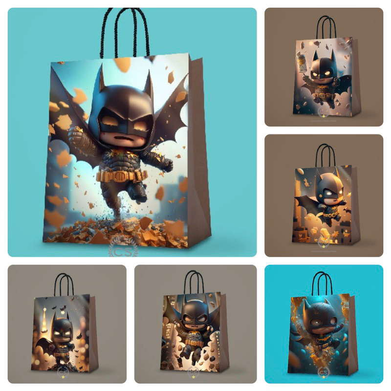 Jual Paper Bag Custom Batman Goodie Bag Ulang Tahun Anak tas Kado Tas ...