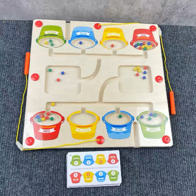 Jual magnetic mazes game learning color classification maze number ...