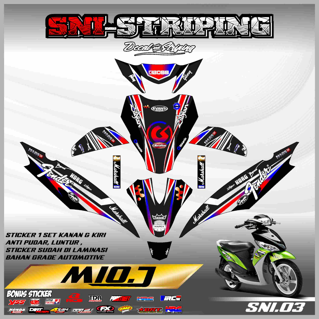 Jual Sticker Striping Decal Yamaha MIO J Full Body DESIGN. SN.03 ...