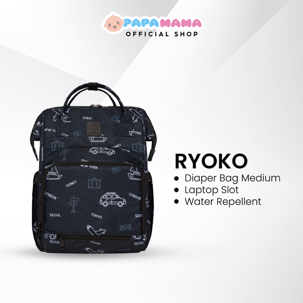Jual Papamama Ryoko Water Repellent Diaper Backpack 1057 Shopee Indonesia