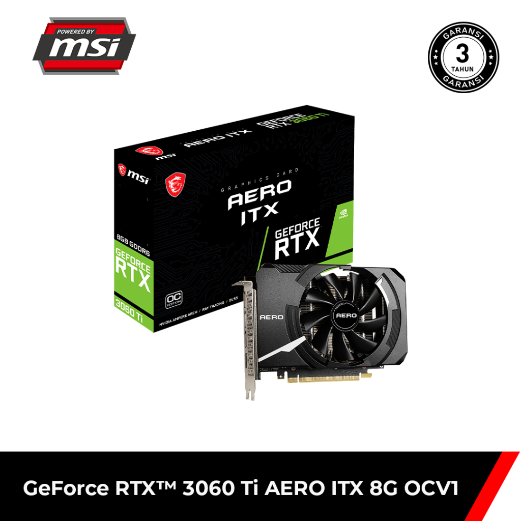 Jual MSI VGA GeForce RTX 3060 Ti Aero ITX 8GB OCV1 GDDR6 | Shopee Indonesia