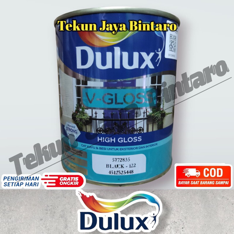 Jual CAT KAYU BESI DULUX V GLOSS HIGH GLOSS BLACK L Shopee Indonesia