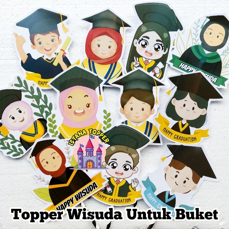 Jual Topper Untuk BOUQUET WISUDA / TOPPER Buket / Topper Wisuda ...