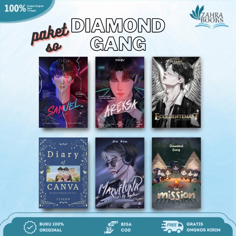 Jual NOVEL DIAMOND GANG (Samuel,Areksa,Eccedentesiast,Diary of Canva ...