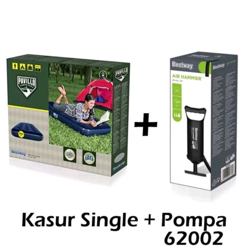 Jual BESTWAY 67000 PAKET KASUR ANGIN SINGLE+POMPA | Shopee Indonesia