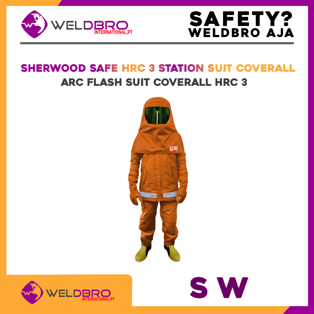 Jual Sherwood S A F E Hrc 3 Station Suit Coverall Arc Flash Suit Cat 3 Shopee Indonesia