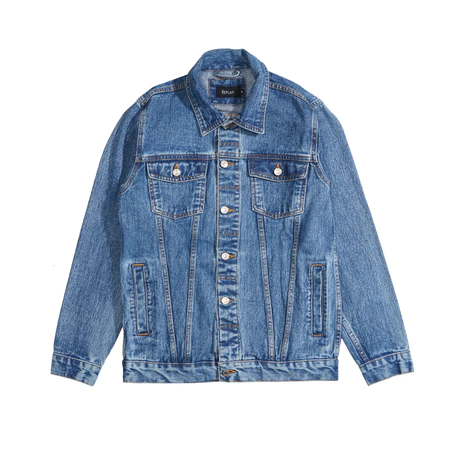 RK002 Ports Journal Jaket Jeans Pria Denim Light