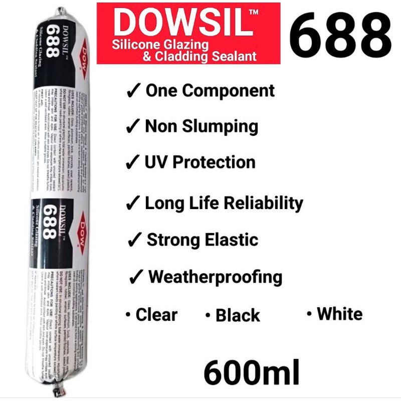 Jual Lem Silikon Sosis Netral Dowsil 688 Neutral Sausage Silicone