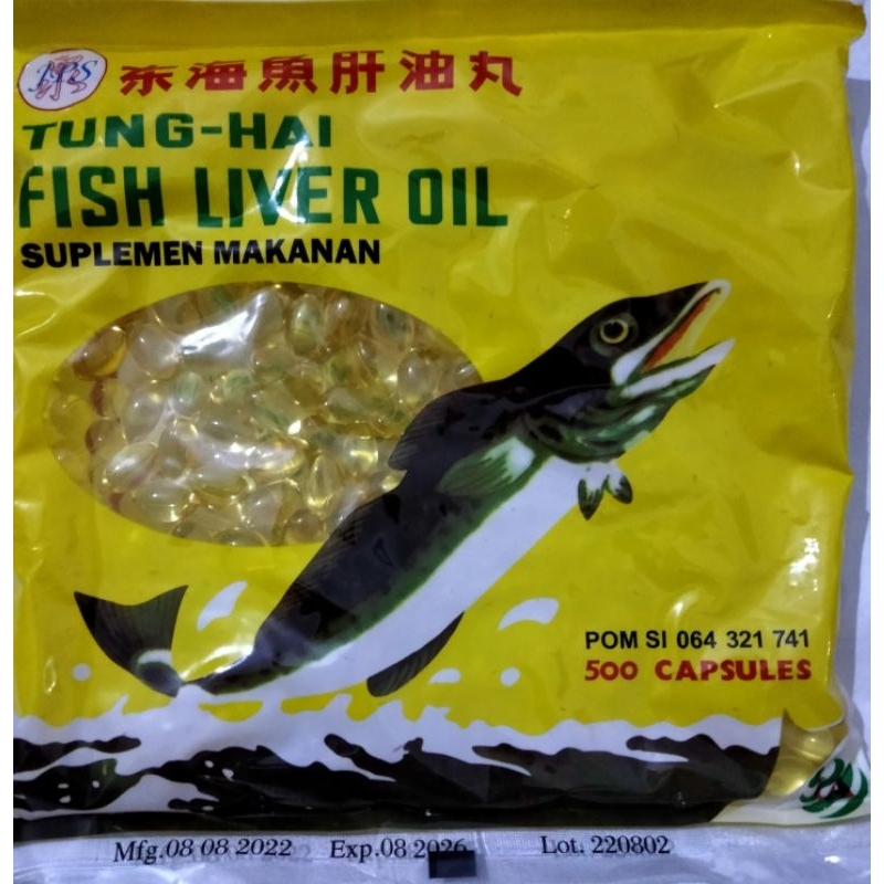 Jual (50/100/200) eceran tunghai fish liver oil vitamin kucing, anjing