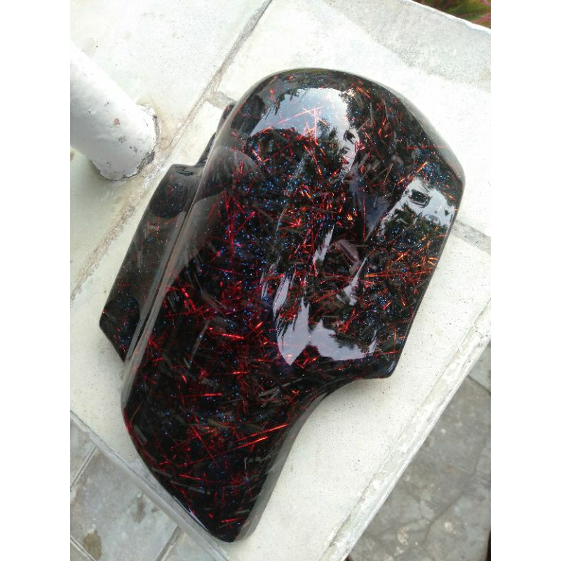 Jual tutup shock depan jupiter z burhan carbon forged ( Warna bisa