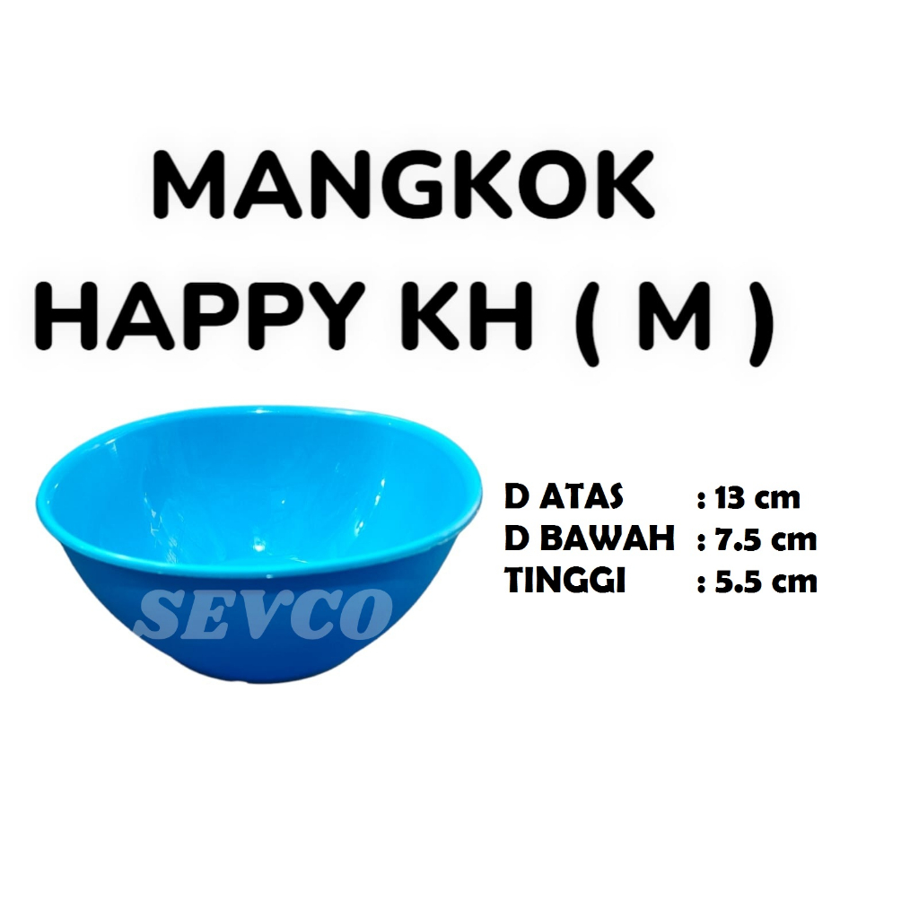 Jual Mangkok Plastik Happy Kh Small Medium Large Shopee Indonesia