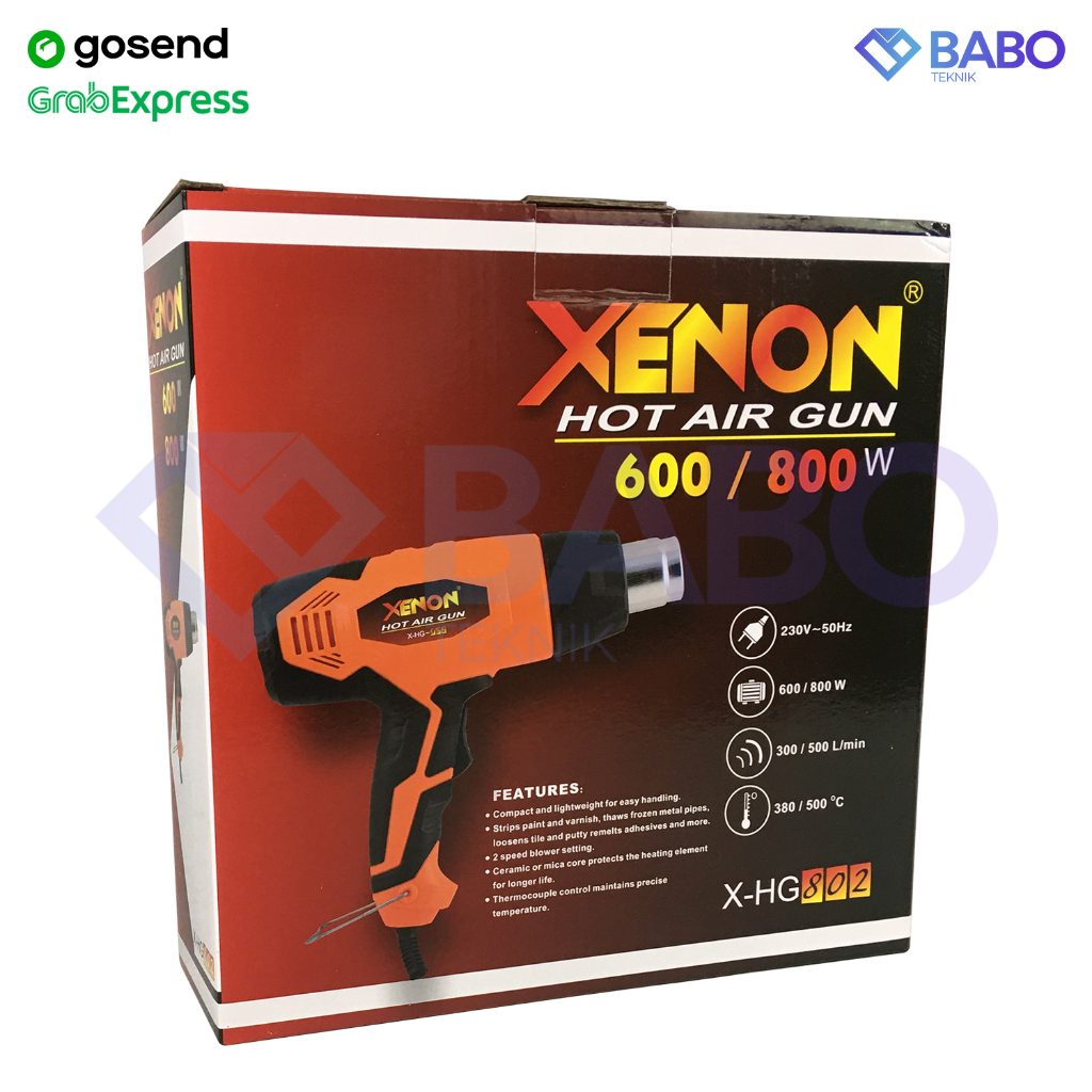 Jual XENON HG802 Heat Gun 800 Watt Hot Gun Pistol Pemanas Hot Air Gun Shopee Indonesia
