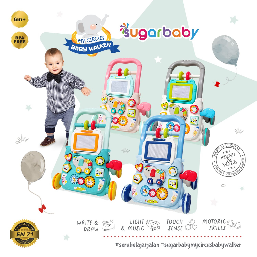 Jual Sugarbaby 5in1 Activity Walker, RideOn and Scooter/Push walker
