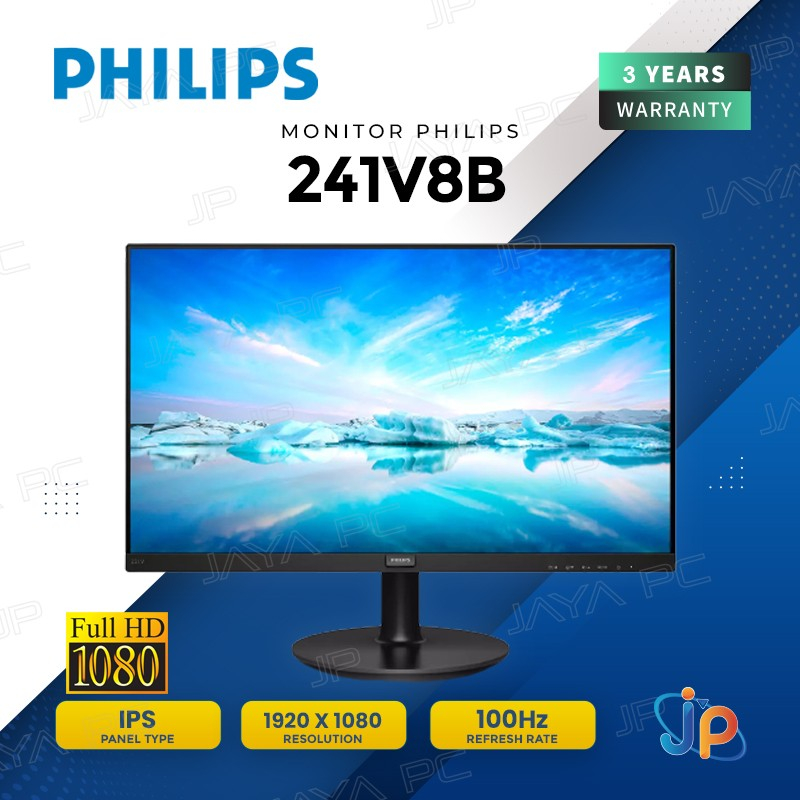 Jual Monitor Philips LED IPS 241V8B Full HD 24" Inch Shopee Indonesia