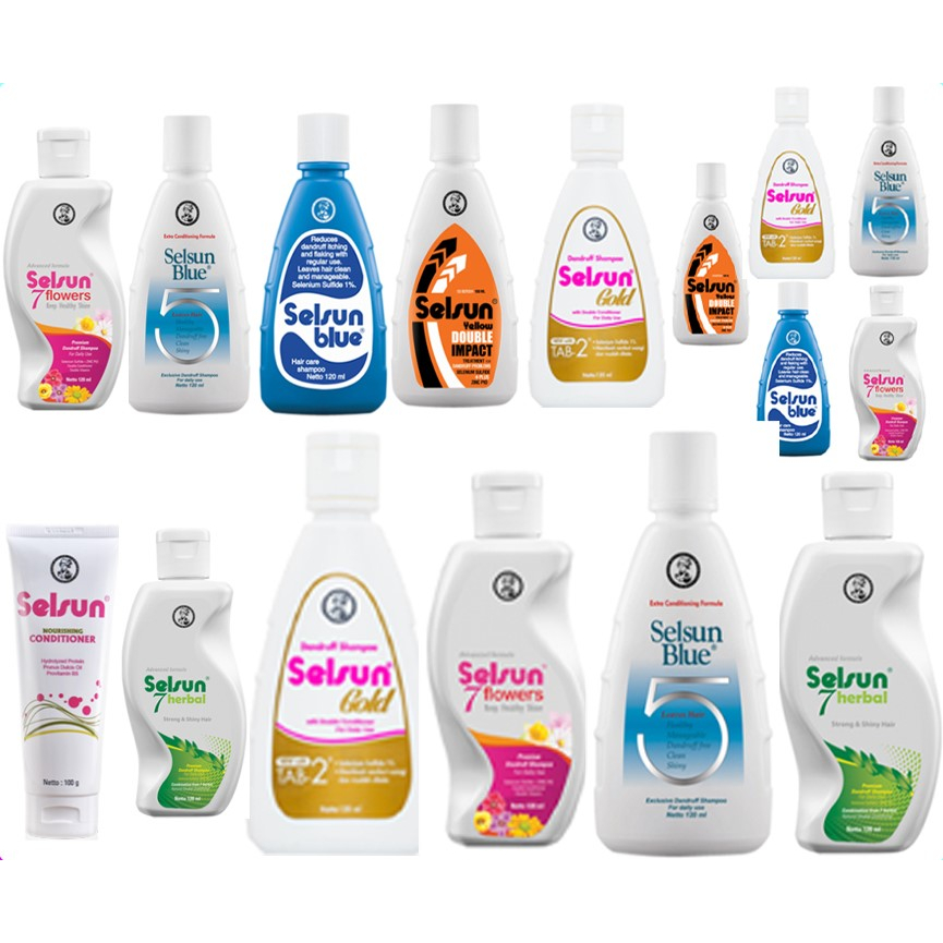 Jual SELSUN Shampoo Conditioner Series Sampo anti ketombe Blue 5 Yellow Gold 7 Herbal Flower