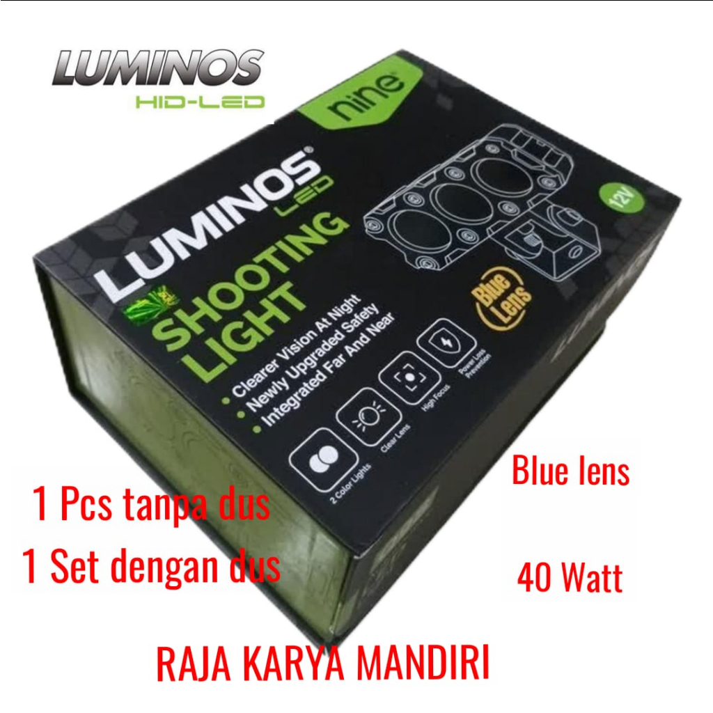 Jual LAMPU TEMBAK SOROT LED LASER SQL 3 MATA LUMINOS Q9S 2 WARNA PUTIH ...