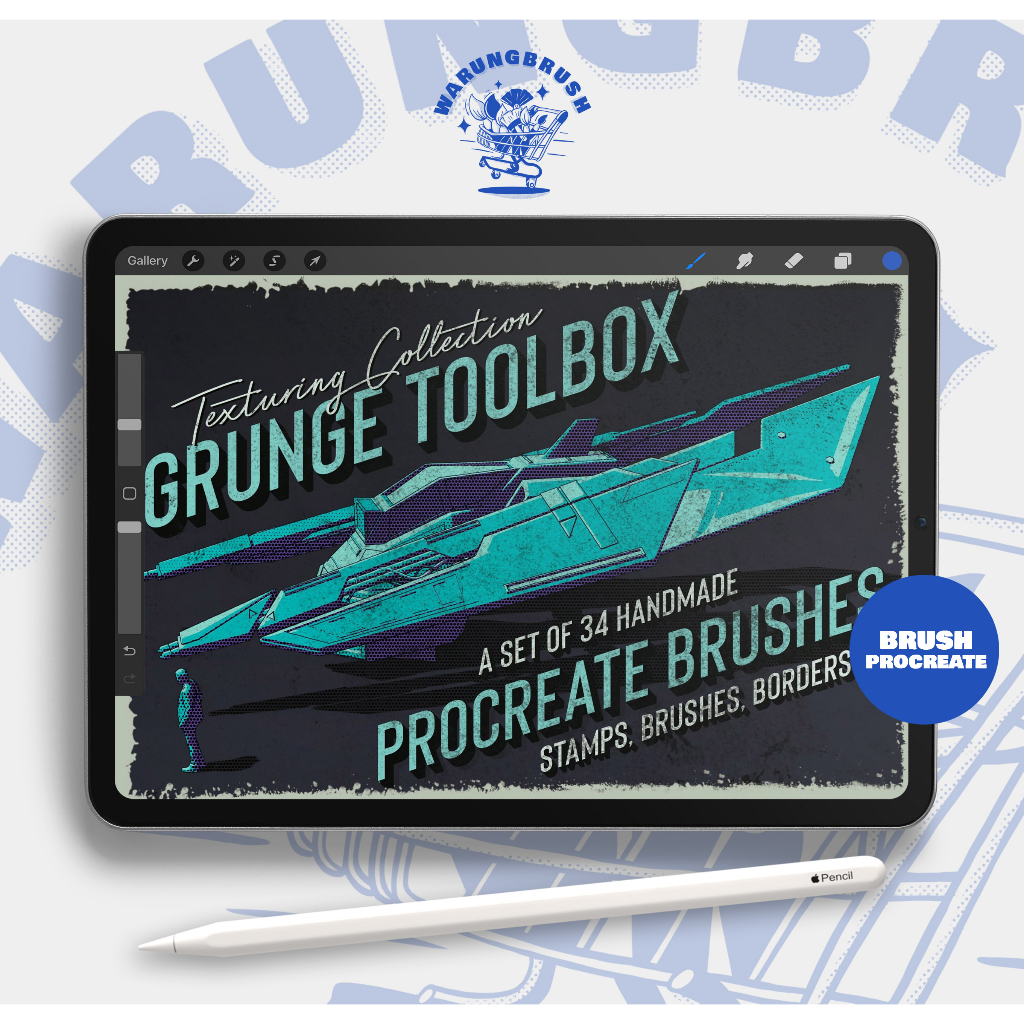Jual Grunge Toolbox Procreate Brushes BP00198 | Shopee Indonesia
