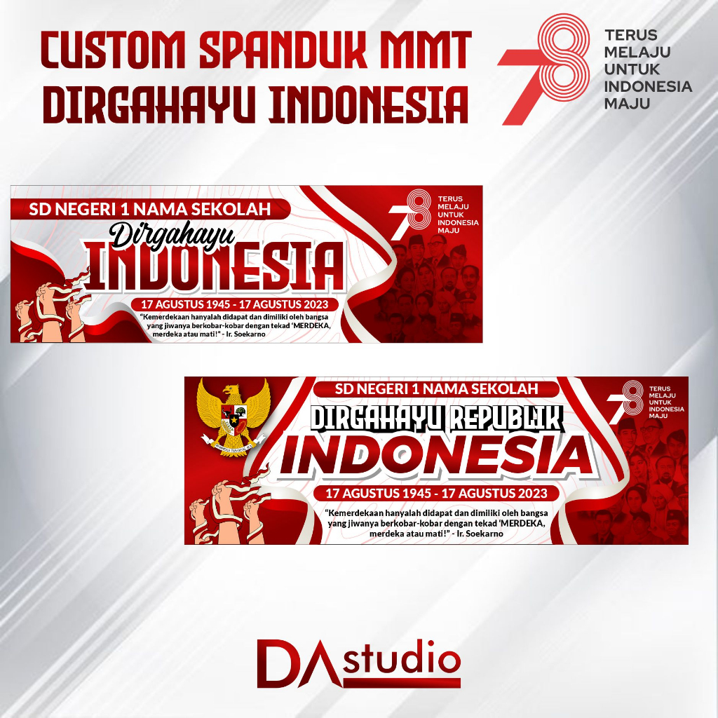 Jual Cetak Banner Mmt Spanduk Murah Dirgahayu Hut Ri 2023 Ukuran