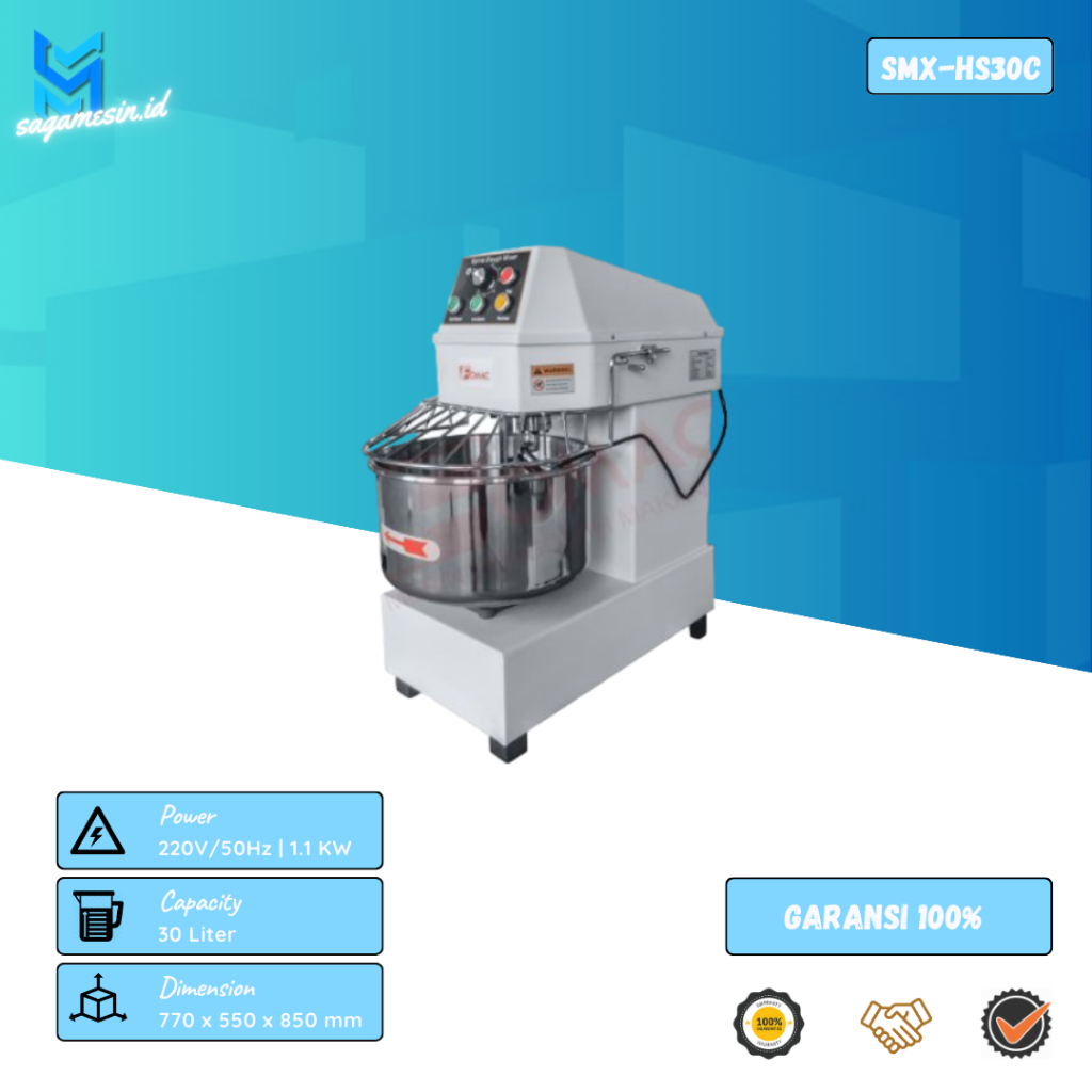 Jual Spiral Mixer Fomac SMX-HS20C I SMX-HS30C Mesin Pengaduk Adonan 20 ...